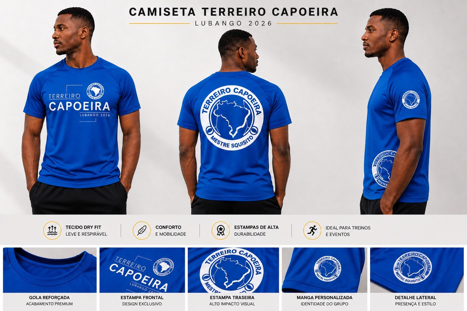 Camiseta Terreiro Azul Azul